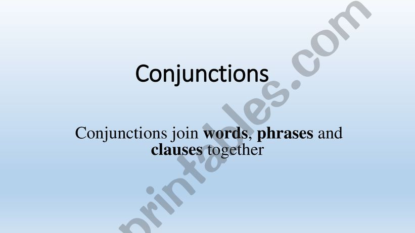 conjuctions powerpoint