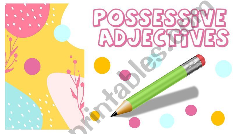 POSSESSIVE ADJECTIVES powerpoint