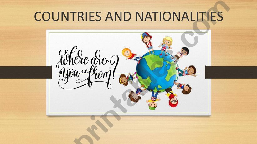 Countries and Nationalities powerpoint