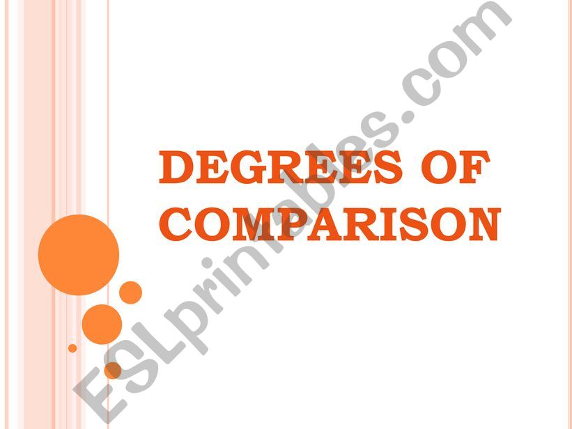 Degrees of comparison powerpoint