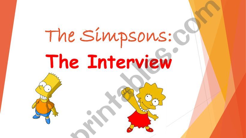 INTERVIEW LISA AND BART powerpoint