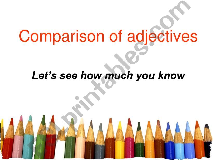 comparatives and superlatives powerpoint