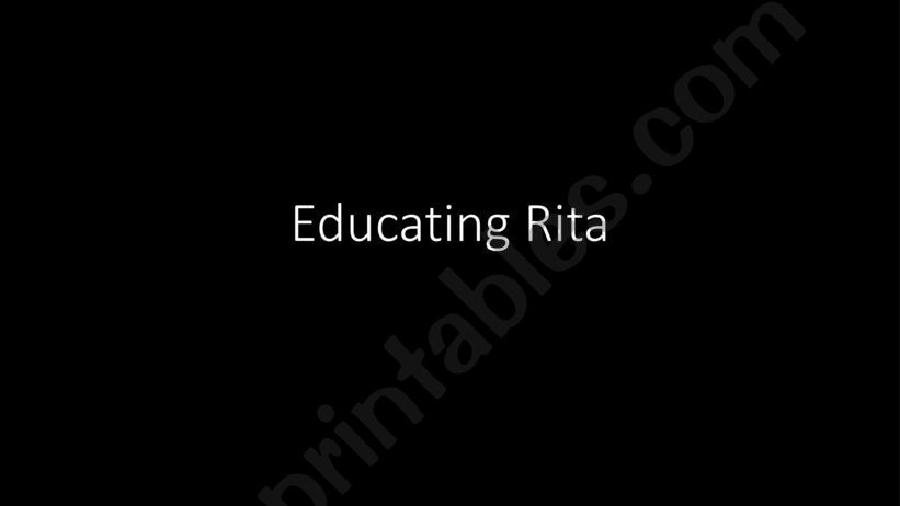 Educating Rita - Act One (Reading Comprehension Questions)