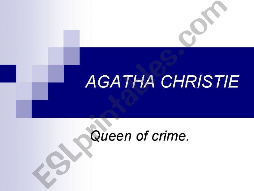 Agatha Christie powerpoint