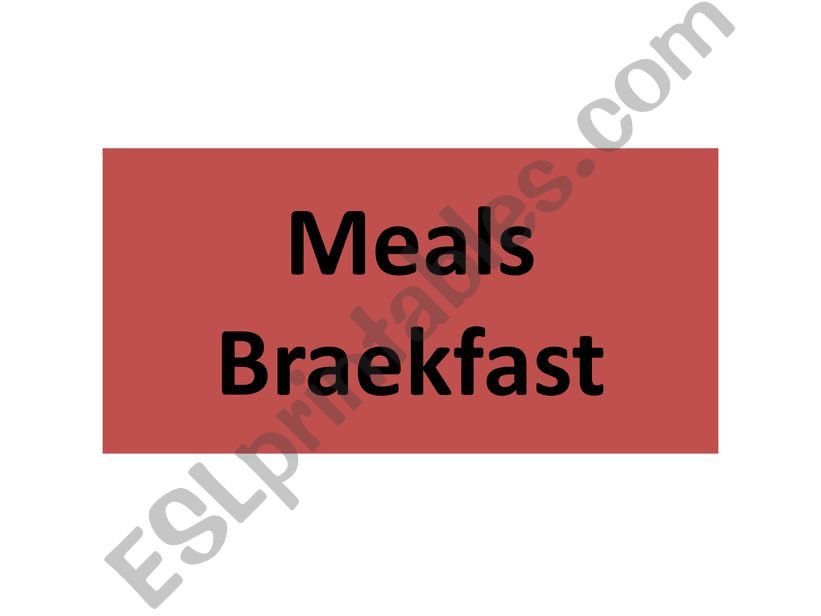 Meal - breakfast powerpoint