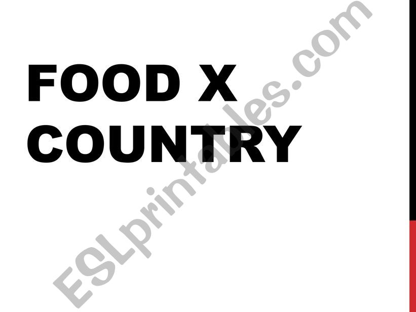 Quiz - Food x Country powerpoint