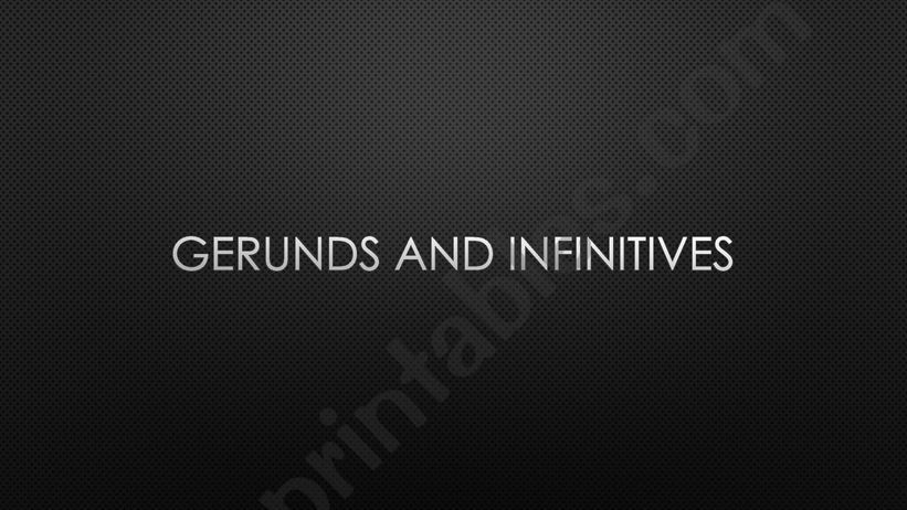 gerunds and infinitives powerpoint