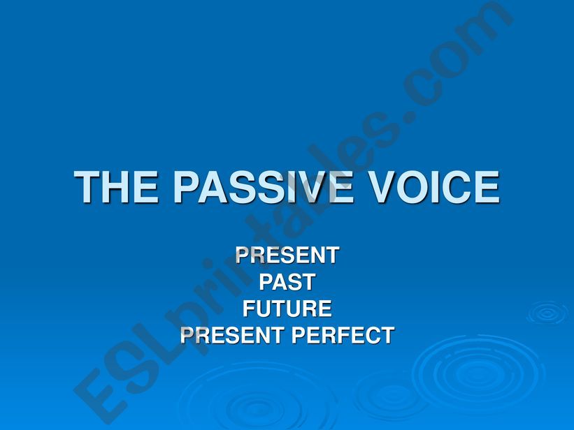 Paasive Voice I powerpoint