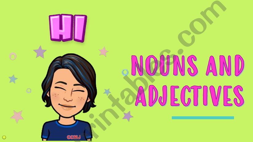 NOUNS AND AJECTIVES powerpoint