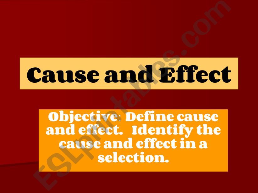 Cause and Effect Presentation powerpoint