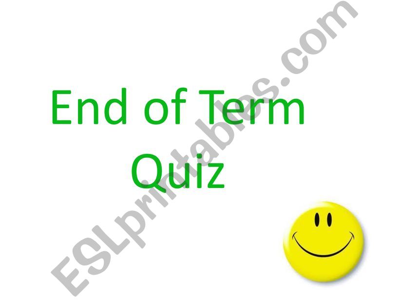 E1 Literacy Quiz powerpoint