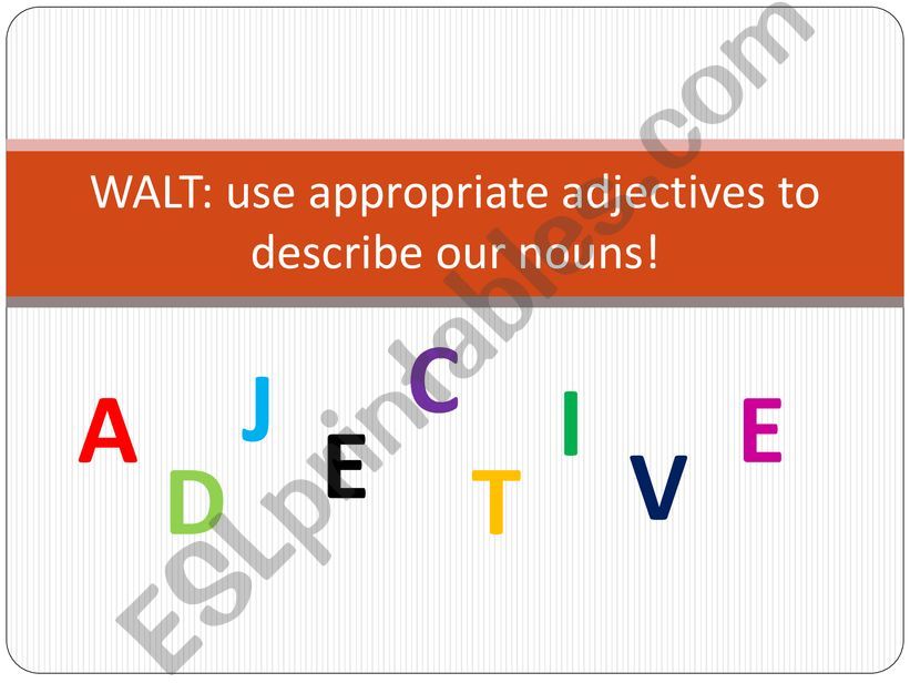 adjectives and noun phrases powerpoint
