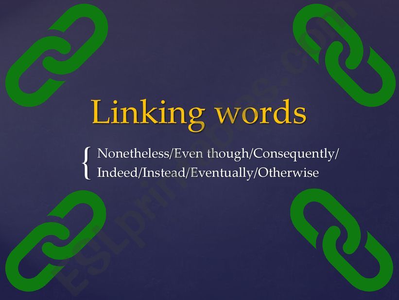 Linking words powerpoint