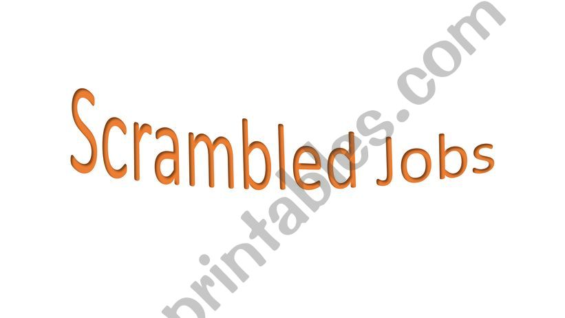Scrambled Jobs powerpoint