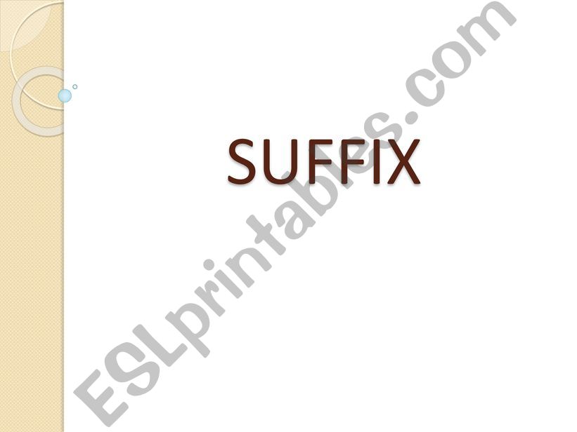 suffixes powerpoint