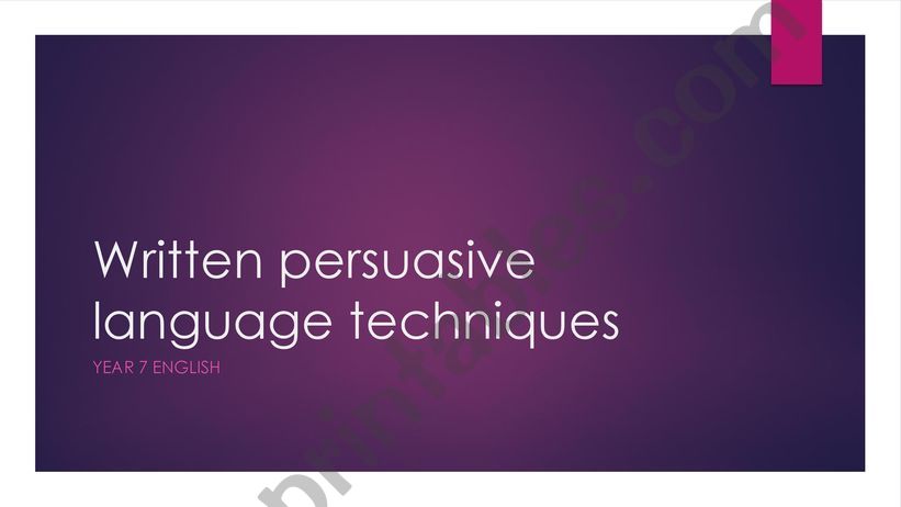 Persuasive language techniques