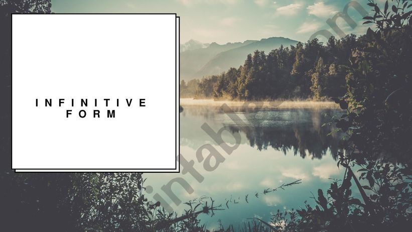 Infinitive form powerpoint