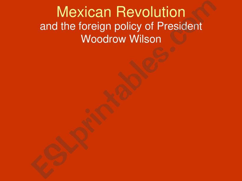 Mexican History: The Mexican Revolution Presentation 2