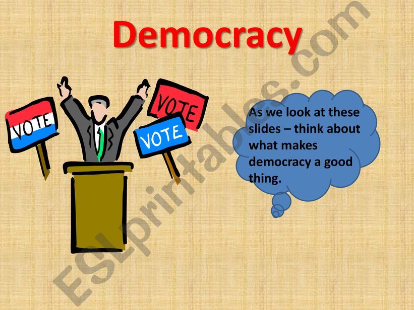 ESL - English PowerPoints: Democracy