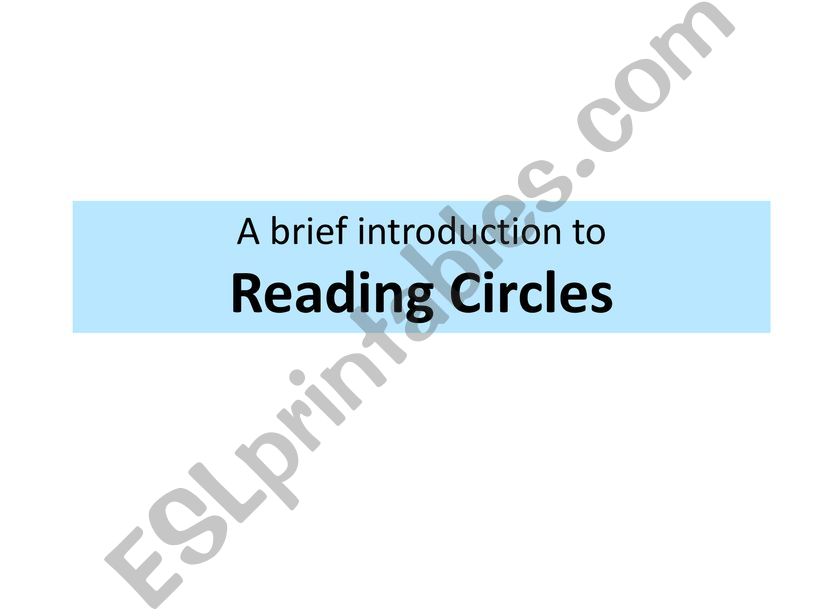 Reading Circles powerpoint