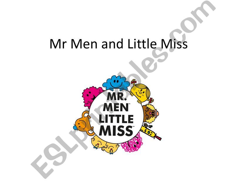 Mr. Men and Little Misses guessing game