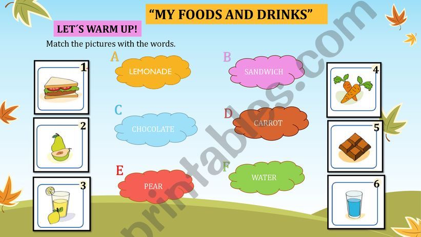 FOODS AND DRINKS powerpoint