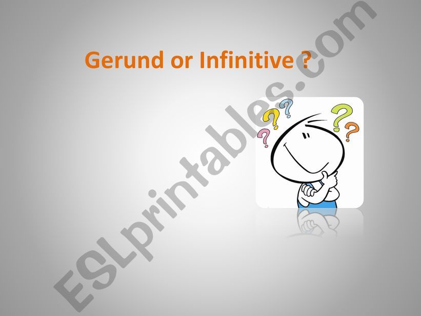 Infinitive or gerund powerpoint