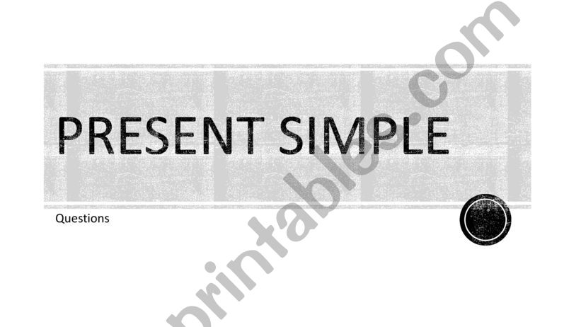 Present simple  powerpoint
