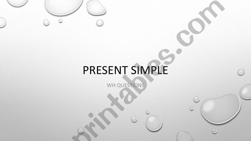Present simple  powerpoint