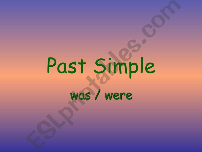 simple past tense powerpoint