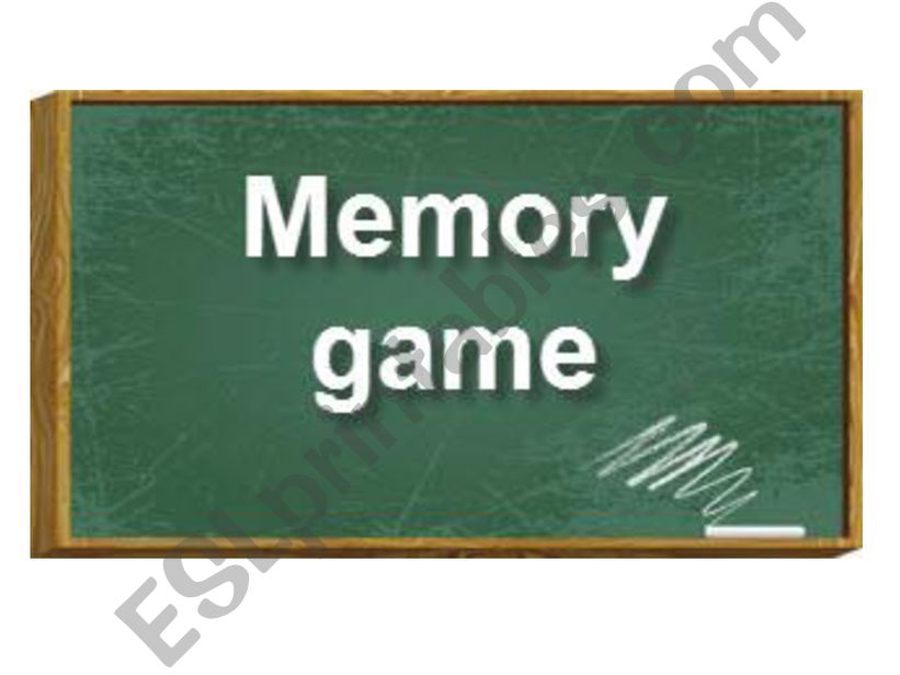 Memory game powerpoint