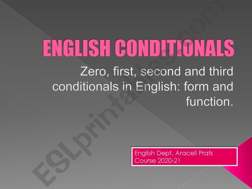 English conditionals powerpoint