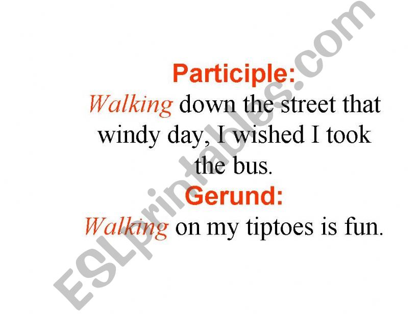 participle powerpoint