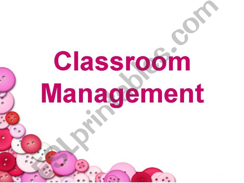 Classroom Management powerpoint