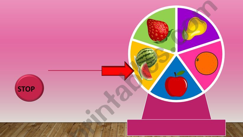 FRUITS SPINNING WHEEL powerpoint