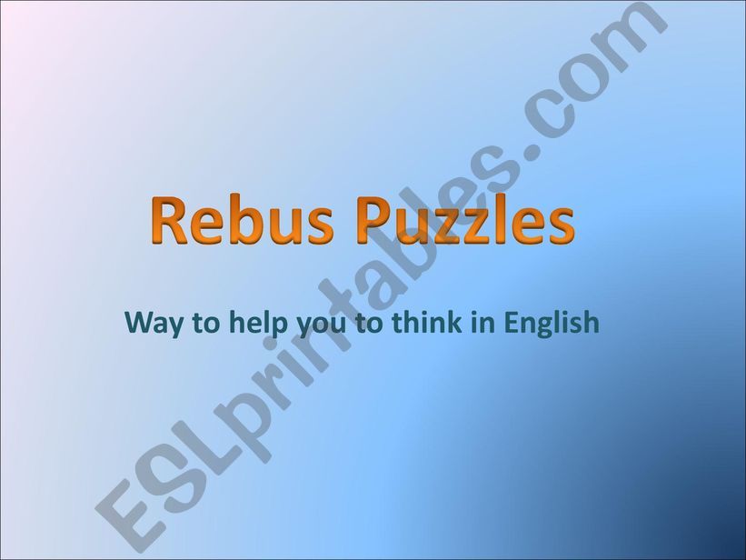 Rebus puzzles powerpoint
