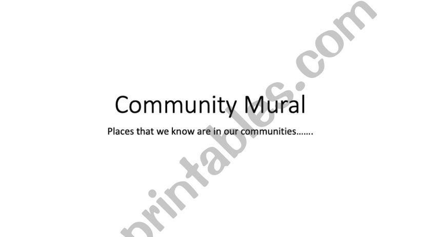 Community Mural powerpoint