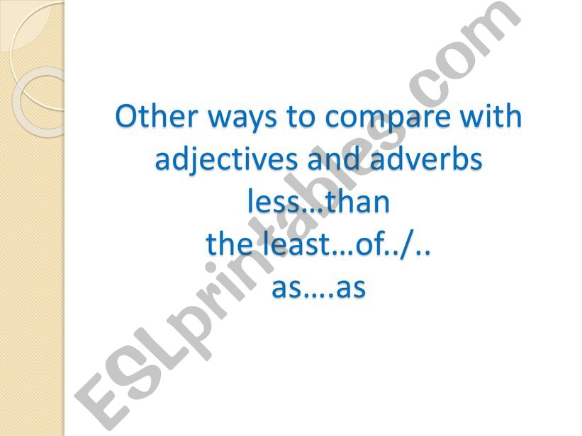 Adjectives & Adverbs powerpoint