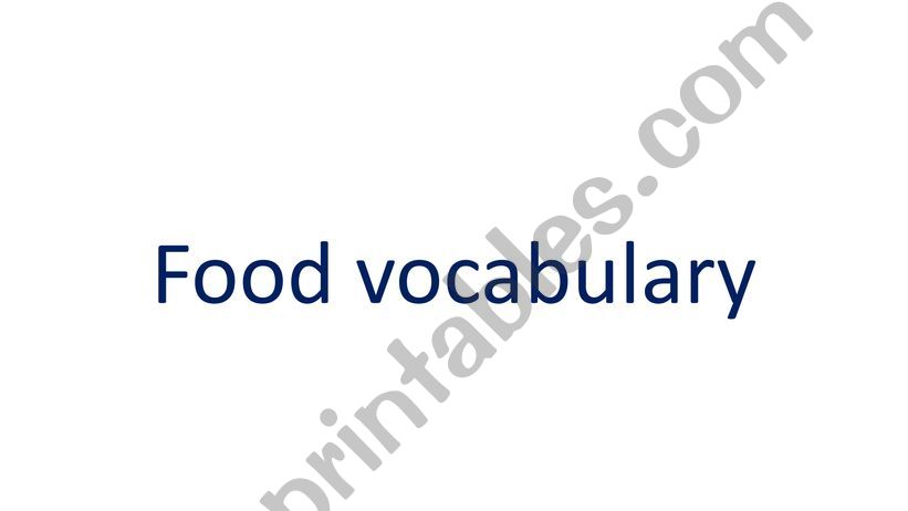 Food Vocabulary powerpoint