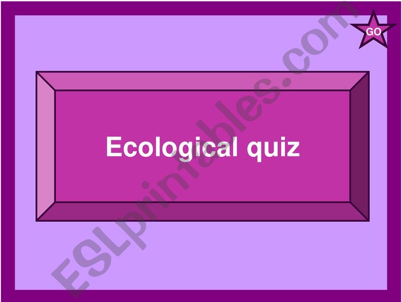 Ecological quiz powerpoint