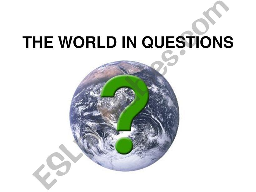 English Lessons- The World In Questions