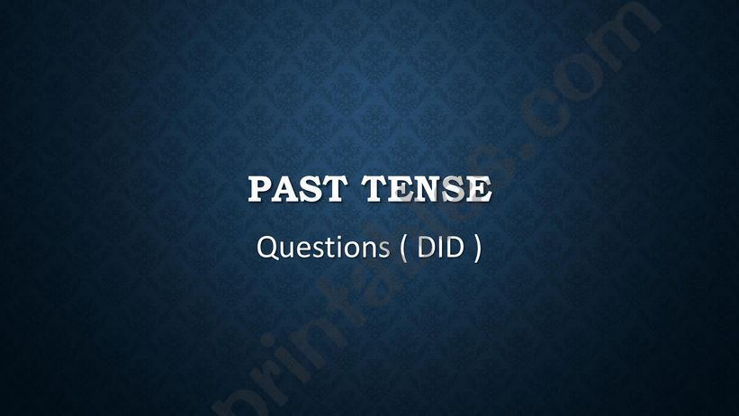 Simple past  questions short answers 