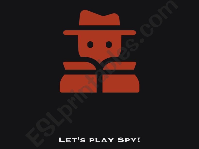 Spy game - analog Mafia game powerpoint