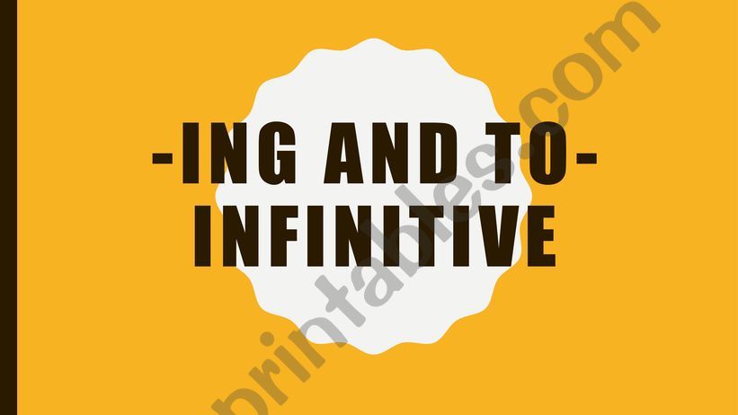 Gerunds and infinitives powerpoint