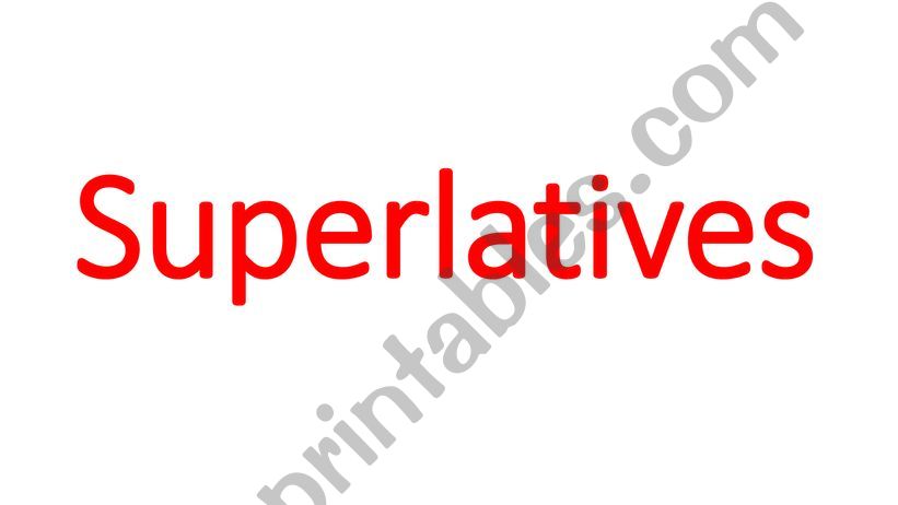 Superlatives powerpoint