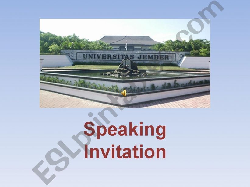 Speaking Invitation powerpoint