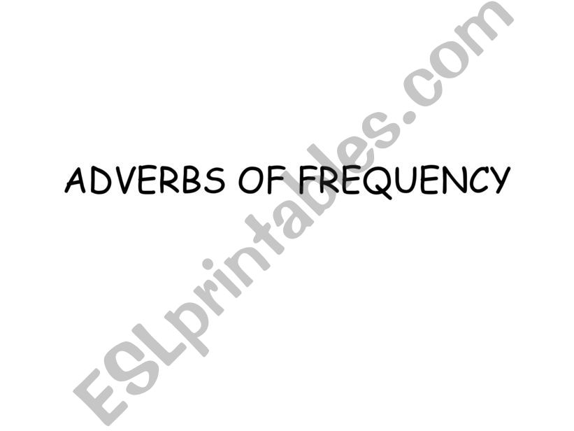 Adverbs of Frequency  powerpoint