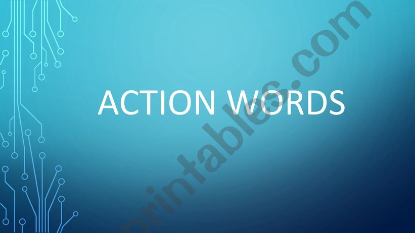 Action Words powerpoint