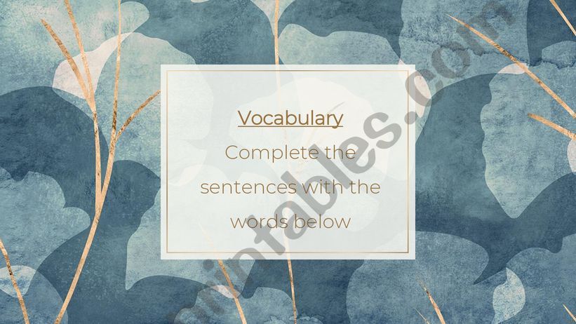 Vocabulary Practice powerpoint