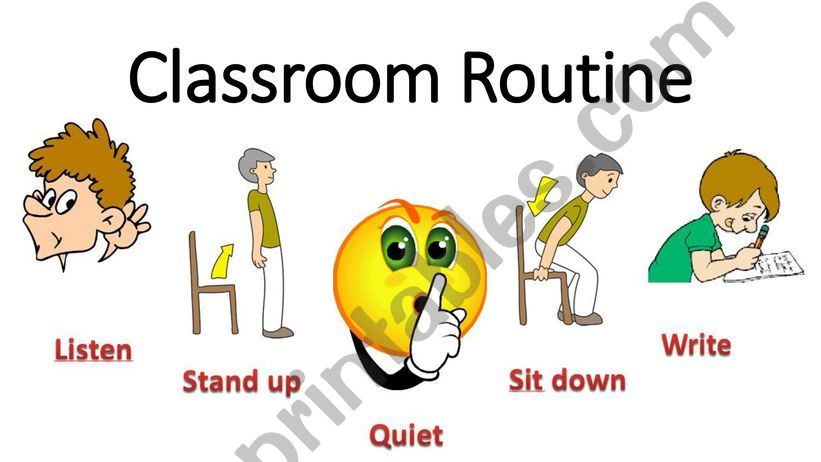 Classroom Routine powerpoint